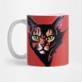 Cat Portrait Watercolor Art Paint Style Mug